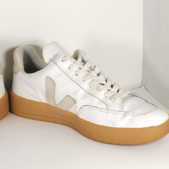 Veja Men\'s V-12 US 8 White Natural Leather Lace Up Low Top Sneakers Shoes main image 11